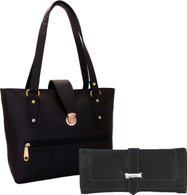 Lady bar Shoulder Bag(Black)