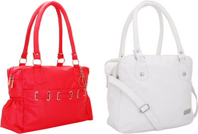 

Lady bar Hand-held Bag(Red, White)