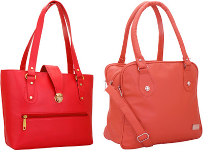 

Lady bar Hand-held Bag(Red, Pink), Pink;red