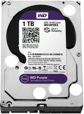 

WD Surveillance 1 TB Desktop Internal Hard Disk Drive (WD10PURX/WD10PURZ)