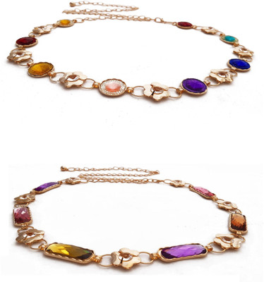 

Vritraz Women Casual, Party Gold Metal Belt