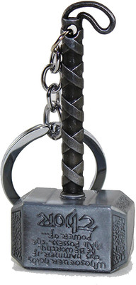 adinfinitum Thor hammer miniature key chain premium quality (Silver) Key Chain available at flipkart for Rs.125