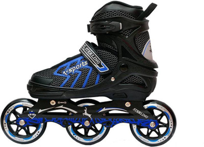 

L'AVENIR Sterling Adjustable Shoes (MEDIUM) In-line Skates - Size 3.5-5.5 UK(Blue, Black)