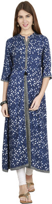 ALENA Women Solid Anarkali Kurta(Blue) Flipkart