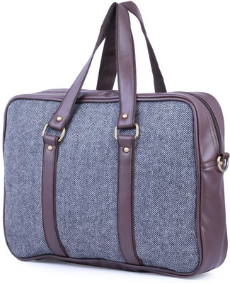 

bag bazar 14 inch Expandable Laptop Messenger Bag(Grey)