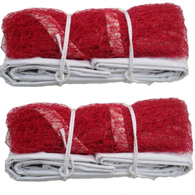 

PEANA Red Badminton Net (SIZE : 21 x 2.5) with Cotton Border, Pair Badminton Net(Red)