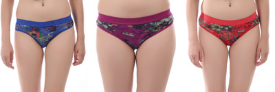 cloviano Women Bikini Multicolor Panty(Pack of 3)