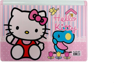 

Giftshub HK Bookshelf PB Hello Kitty Cartoon Art Plastic Pencil Box(Set of 1, Pink)