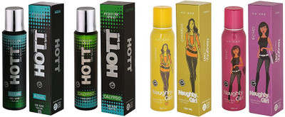 

HOTT AQUA, CALYPSO AND NAUGHTY GIRL CHARM, ECHO -150ML Eau de Parfum - 150 ml(For Men & Women)