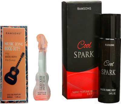 

RAMSONS COOL SPARK PERFUME 100 ML+ MUSIC ZONE ROCK OUT PERFUME 40 ML Extrait De Parfum - 100 ml(For Men & Women)