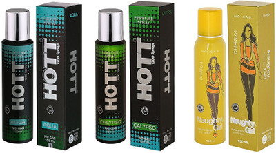 

HOTT AQUA, CALYPSO AND NAUGHTY GIRL CHARM -150ML Eau de Parfum - 150 ml(For Men & Women)