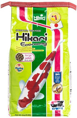 

Hikari Economy Large Pellet (4kg) | Promotes Brilliance & Luster | Uniquely Balanced Nutrient Mix | A Daily Maintenance Diet For All Pond 4 kg Dry Fish Food