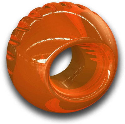 

outward Hound Bionic Opaque Ball Orange, Small Rubber Ball For Dog