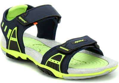 

Sparx Men NavyBlueFluorescentGreen Sports Sandals