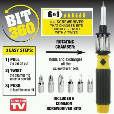 

Continental 416 6 in 1 Screwdriver Pocket Precision Screwdriver Bit 360 Twist-Bit ( IT N - 416 ) Screwdriver Bit Set(Pack of 1)