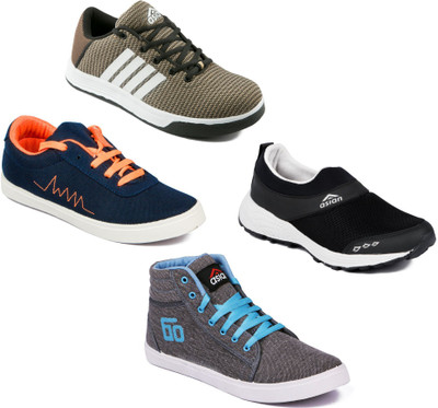 

Asian Men Casual & Running Shoes Combo Pack of 4 Running Shoes For Men(Multicolor