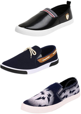 

SHOEFLY Multicolor Combo-(3)-417-689-700 Slip On Sneakers For Men(Multicolor