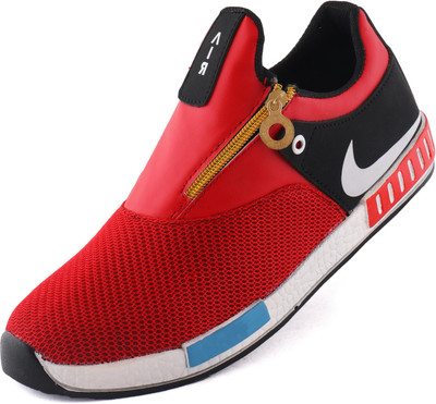 

MONCA Leather Casual Shoes Sneakers For Men(Red