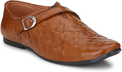 

Big Fox Roman Sandal Monk Strap For Men(Brown, Tan
