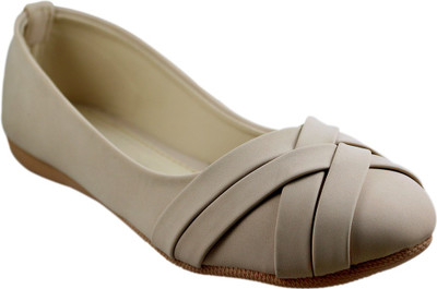 Leatherwood1 Leatherwood1 Beige Peeptoe Shoes Bellies For Women(Off White