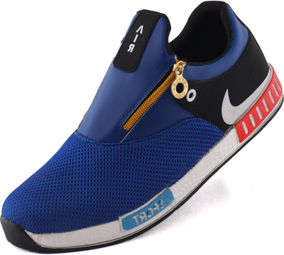 

Amanio Leather Casual Shoes Sneakers For Men(Blue