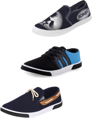 

SHOEFLY Multicolor Combo-(3)-347-417-690 Slip On Sneakers For Men(Multicolor