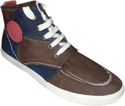 

G S Footwear Sneakers For Men(Brown, White