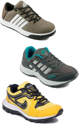 

Asian Men Casual & Running Shoes Combo Pack of 3 Running Shoes For Men(Multicolor, Multocolor