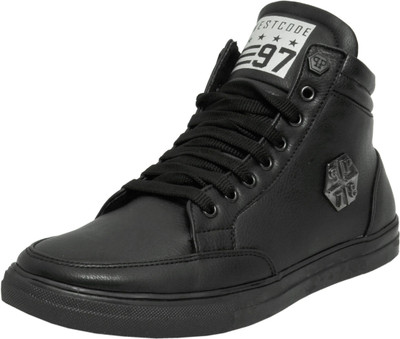 West Code Shoes For Men's Synthetic Boots Leather mens Casual Shoes and Casual Sneakers 9093-Black Shoes online-9 Sneakers For Men(Black)