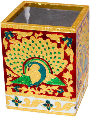 

Little Jaipur 1 Compartments Metal Pen Stand(Multicolor)