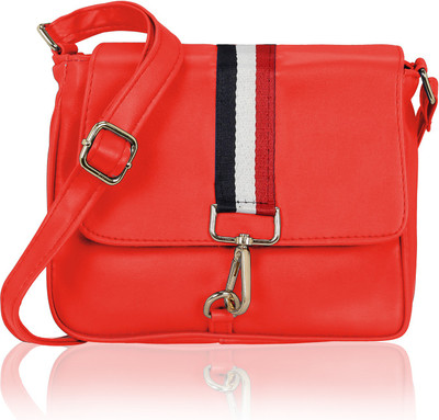 

Kleio Women Casual Red PU Sling Bag