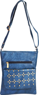 

Howdy Women Casual Blue PU Sling Bag