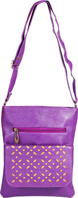 

Howdy Women Casual Purple PU Sling Bag