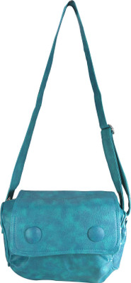 

Howdy Women Casual Blue Genuine Leather Sling Bag