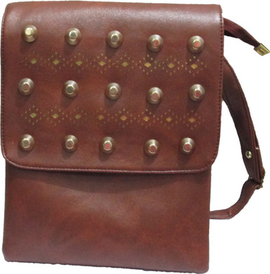 

Sunny Fashion Women Casual Brown PU Sling Bag