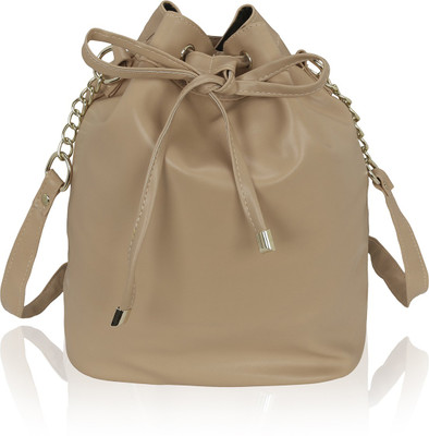 

Kleio Women Casual Khaki PU Sling Bag