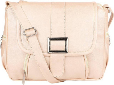 

SAHAL FASHION Women Casual Beige PU Sling Bag