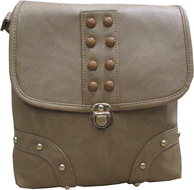 

Sunny Fashion Women Casual Gold PU Sling Bag