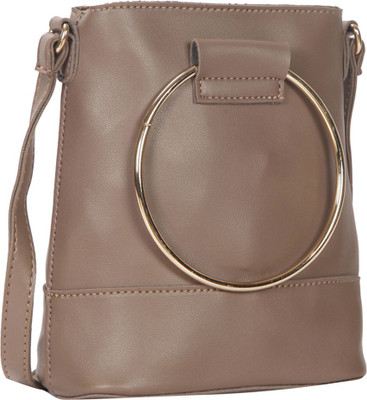 

Bagkok Women Casual Brown PU Sling Bag