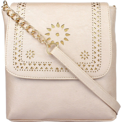 

SAHAL Women Casual White PU Sling Bag