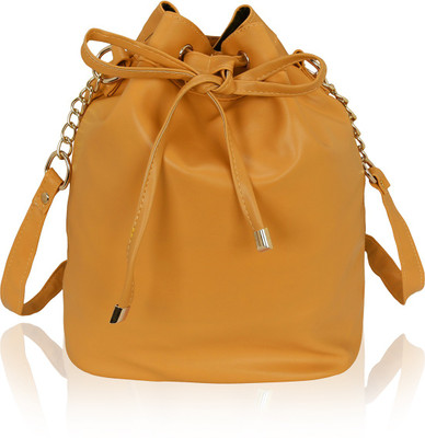 

Kleio Women Casual Yellow PU Sling Bag