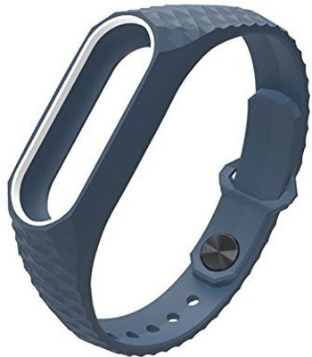 

m memore MEMORE MI BAND 2 RHOMBIC BAND 8 BLUE Smart Watch Strap(Blue)