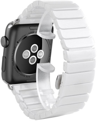 

Memore Replacement 1 Bead Ceramic Band for Apple Watch All Models (42mm, White) Smart Watch Strap(White)
