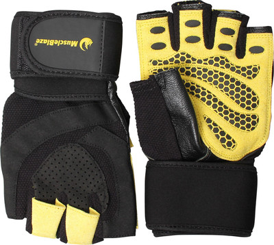 MuscleBlaze Gloves Gym & Fitness Gloves (, Black, Black & yellow