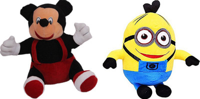 

Shopfloor.XYZ Combo of Soft Toy and Minion Stuffed Plush For Kids/ Birthday Gift for Kids - 26 cm(Multicolor)