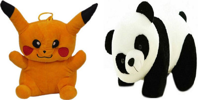 

Shopfloor.XYZ PIKACHU Stuffed Soft Toy AND PANDA Adorable stuffed soft toy (Combo pack of 2) - 25 cm(Multicolor)