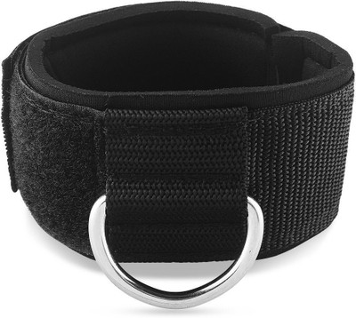 

JoyFit Padded Ankle straps for cable machines Ankle Support (Free Size, Black)