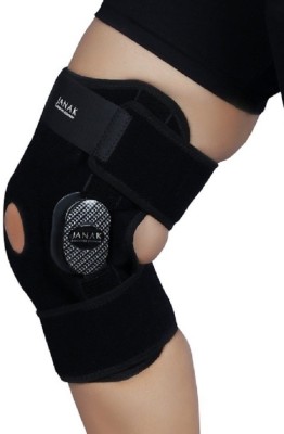 

Janak Functional Hinged Knee brace Neoprene Knee Support (S, Black)