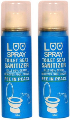 

Loo Spray Toilet Seat Sanitizer Spray Can 50ml (Pack of 2) Lemon Spray Toilet Cleaner(50 ml, Pack of 2)