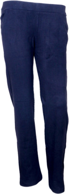 IndiWeaves Solid Women Blue Track Pants